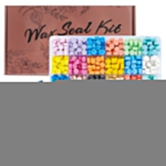 Wax Seal Kit - 624Pc Stamp Kit with 24 Colors, Spoon, 10 Tea Candles, Warmer, Pen